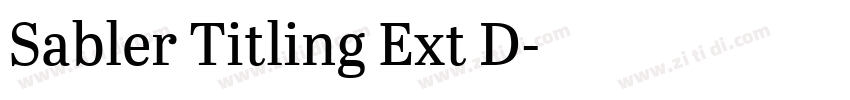 Sabler Titling Ext D字体转换